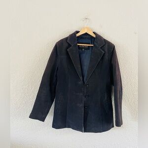Vintage Wilsons Leather Navy Suede Jacket